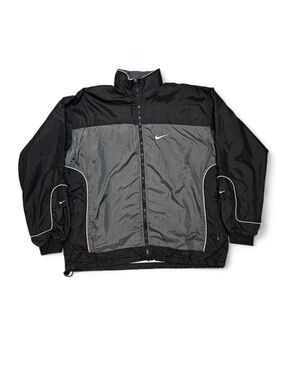 Vintage 90's Nike Women's Black & Gray Windbreaker Jacket